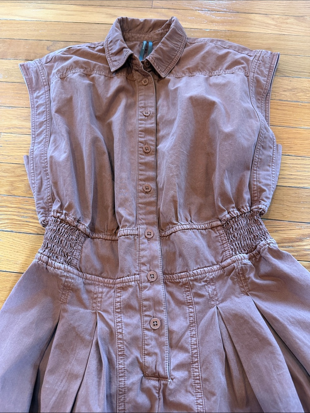 Anthropologie Dusty Mauve Button-Front Sleeveless Jumpsuit One Piece Sz XS - Picture 4 of 10